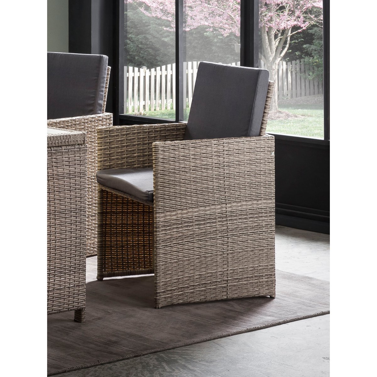 Rattan Sitzgruppe 'Tembo' Outdoor inkl. Kissen 5 Teilig