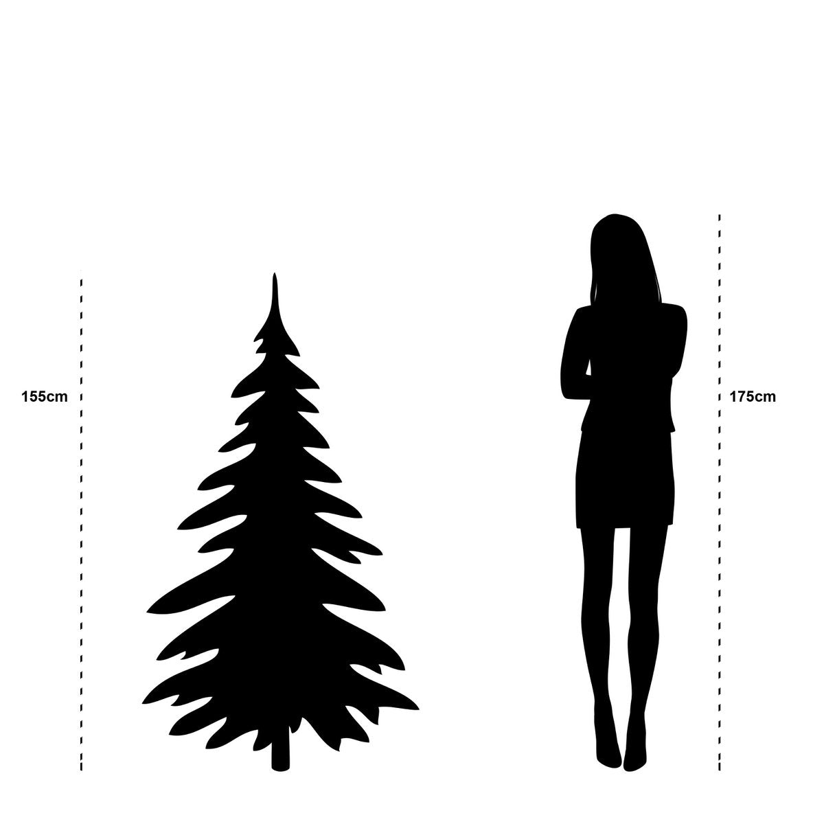 Weihnachtsbaum grün TIPS 511 – H155xT94cm