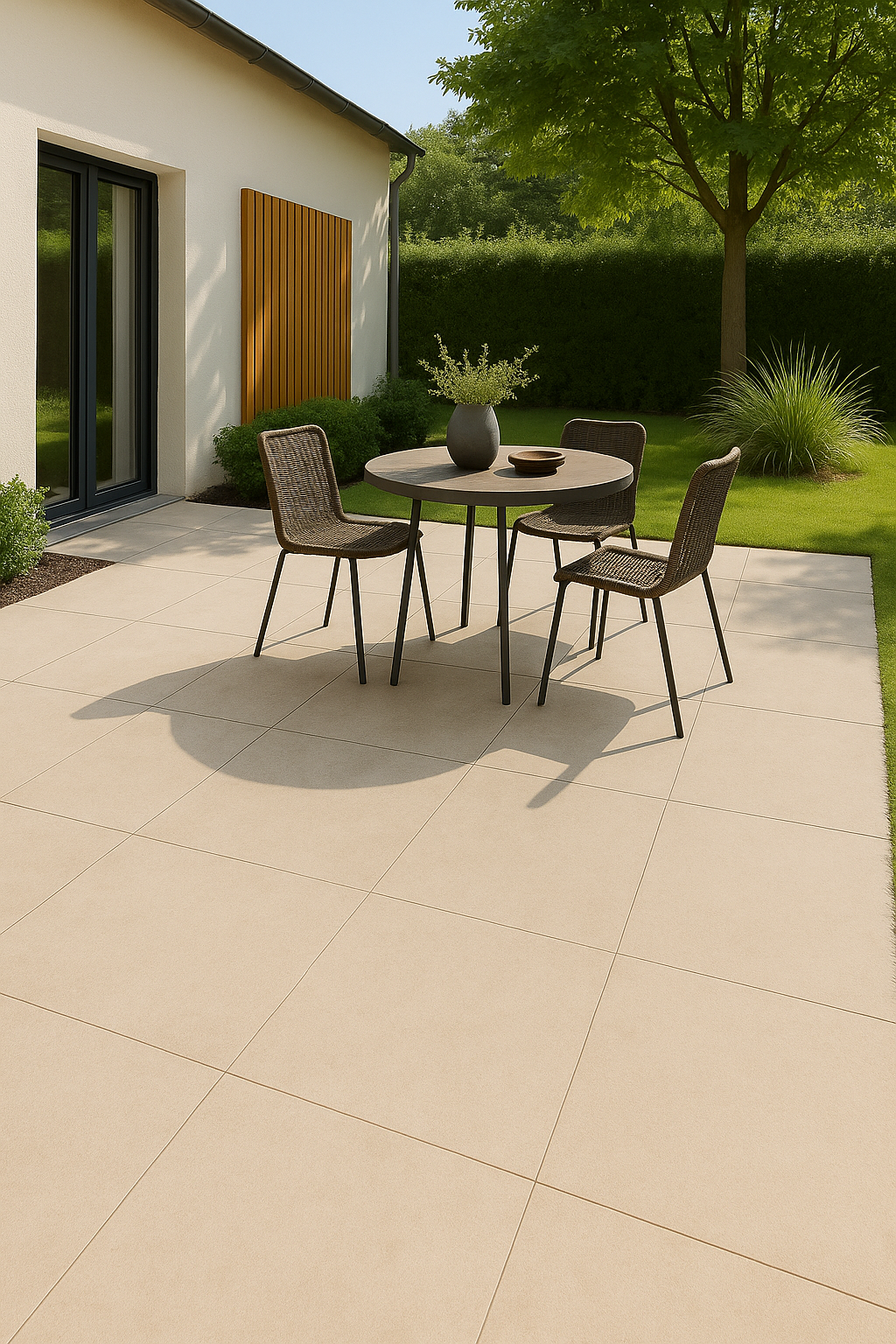 Terrassenplatte | Bianco Siberia | Cremebeige | 60x90