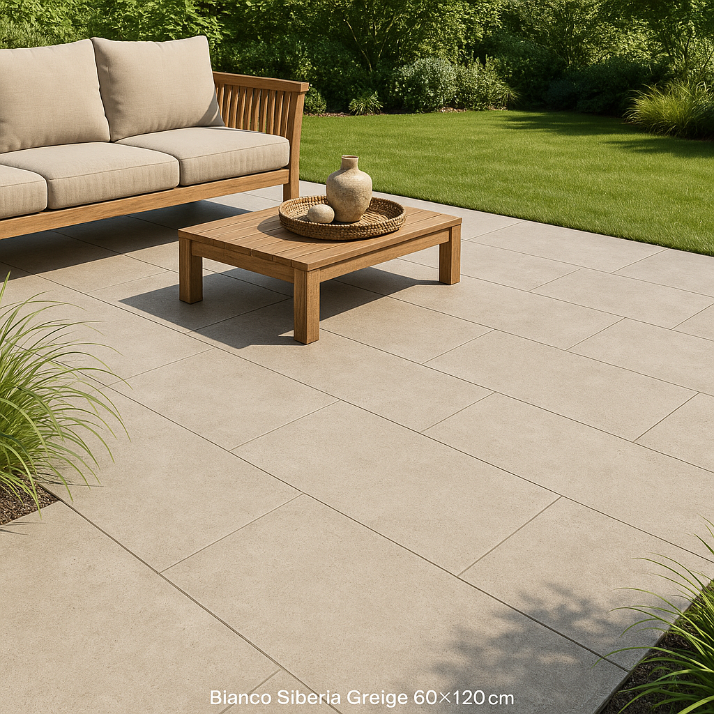 Terrassenplatte | Bianco Siberia | Greige | 60x120