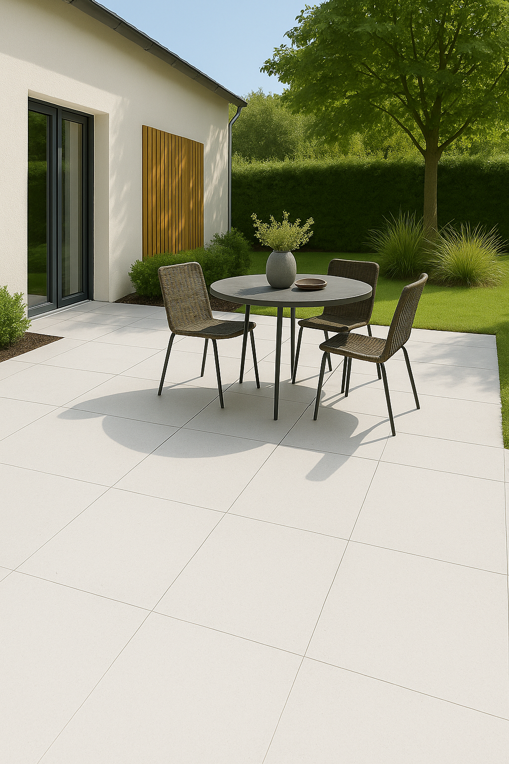 Terrassenplatte | Bianco Siberia | Perlweiß | 60x120
