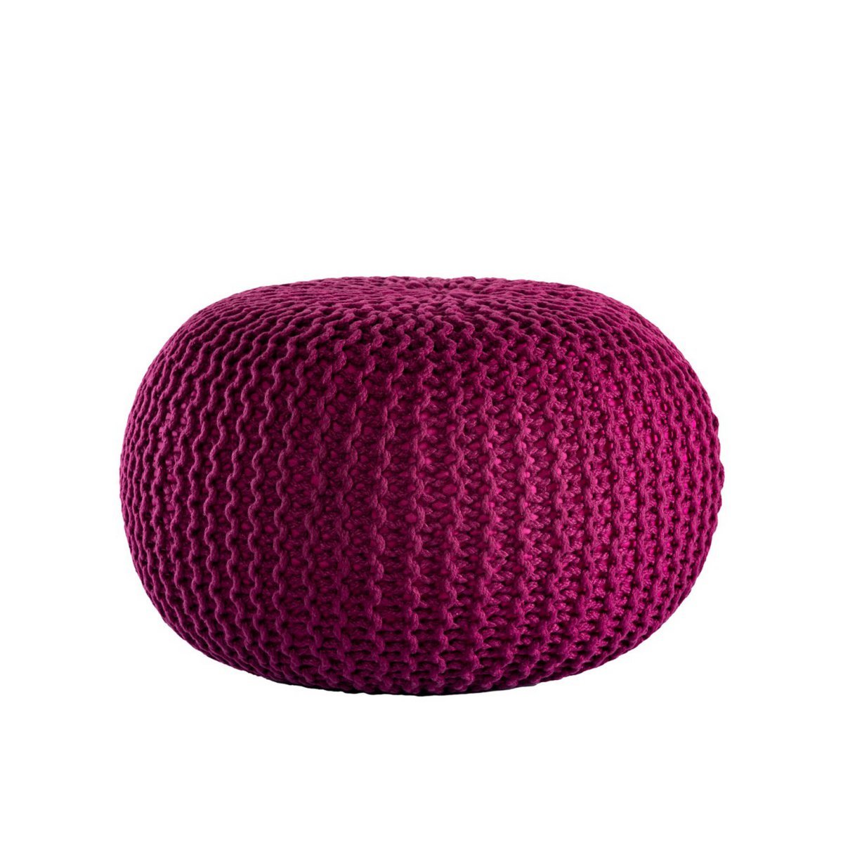 Pouf PREMIUM ø45cm Sitzhocker Strickpouf Innen Terrasse Pool Garten nachhaltig