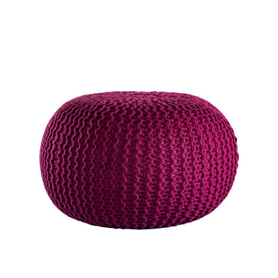 Pouf PREMIUM ø45cm Sitzhocker Strickpouf Innen Terrasse Pool Garten nachhaltig