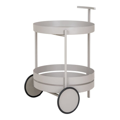 Beja Bar Trolley – Barwagen, Stahl, kühles Grau, 2 Regale, 40 x 49,5 x 61 cm