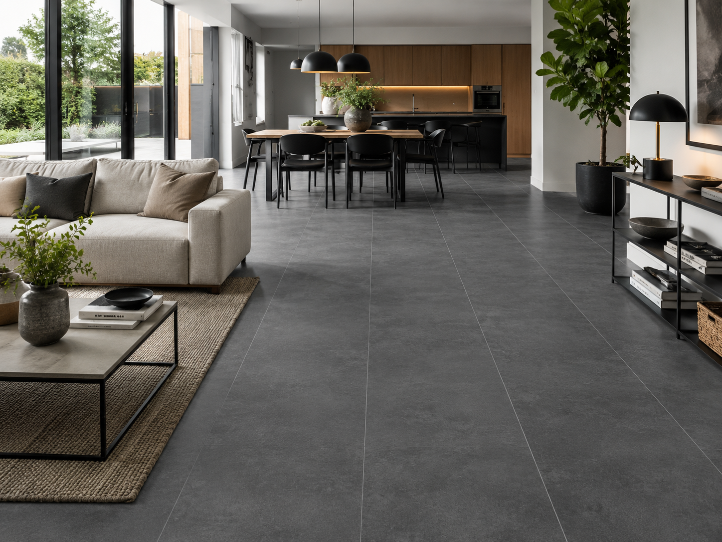 Bodenfliese Vista Anthrazit Matt 60cm x 120cm