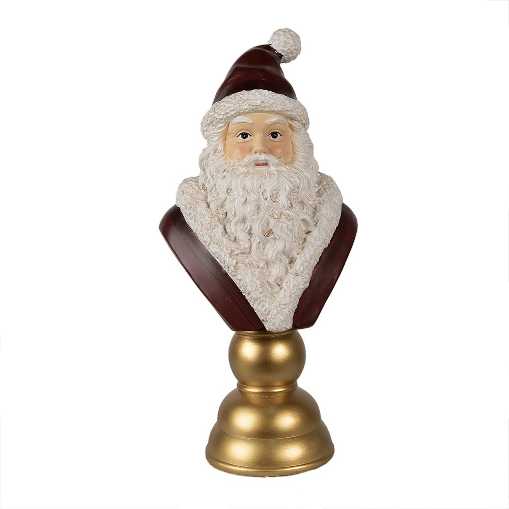 Weihnachtsdekoration Statue Weihnachtsmann Rot Weiß 19x15x40 cm