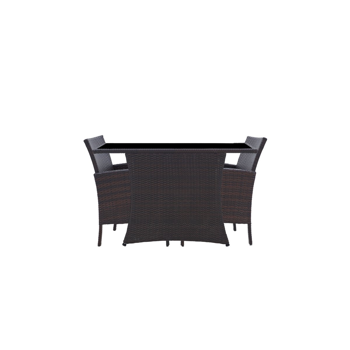 Rattan Sitzgruppe Vireo 5-tlg. Braun/Schwarz inkl. Sitzkissen Outdoor Polyrattan