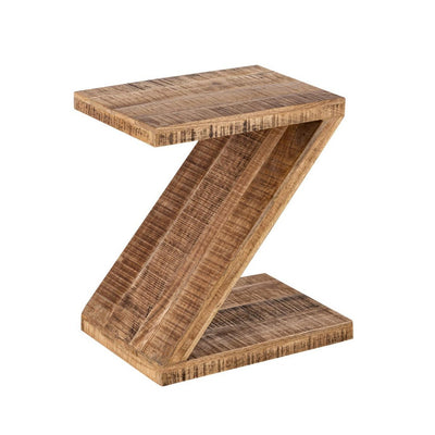 Beistelltisch Holz Z Form 42x50x31cm Zoro Sofatisch Blumentisch nachhaltig Mango Altholz