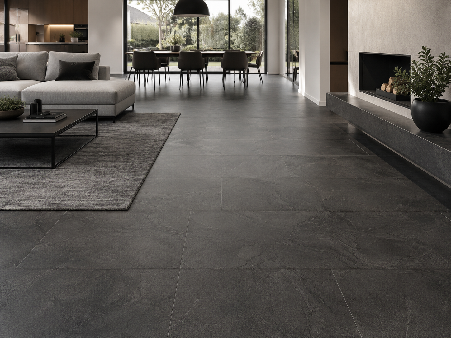 Bodenfliese Atlantis Anthrazit Polished 60cm x 120cm