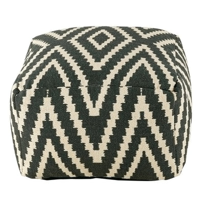 Sitzwürfel Fußhocker Sitzhocker 55x37x55 cm Pouf Kelim Bodenkissen Peru schwarz taupe gelb türkis