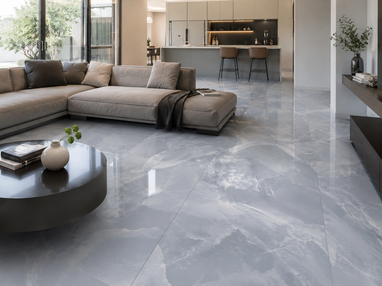 Bodenfliese Marea Dark Grey Polished 60cm x 120cm