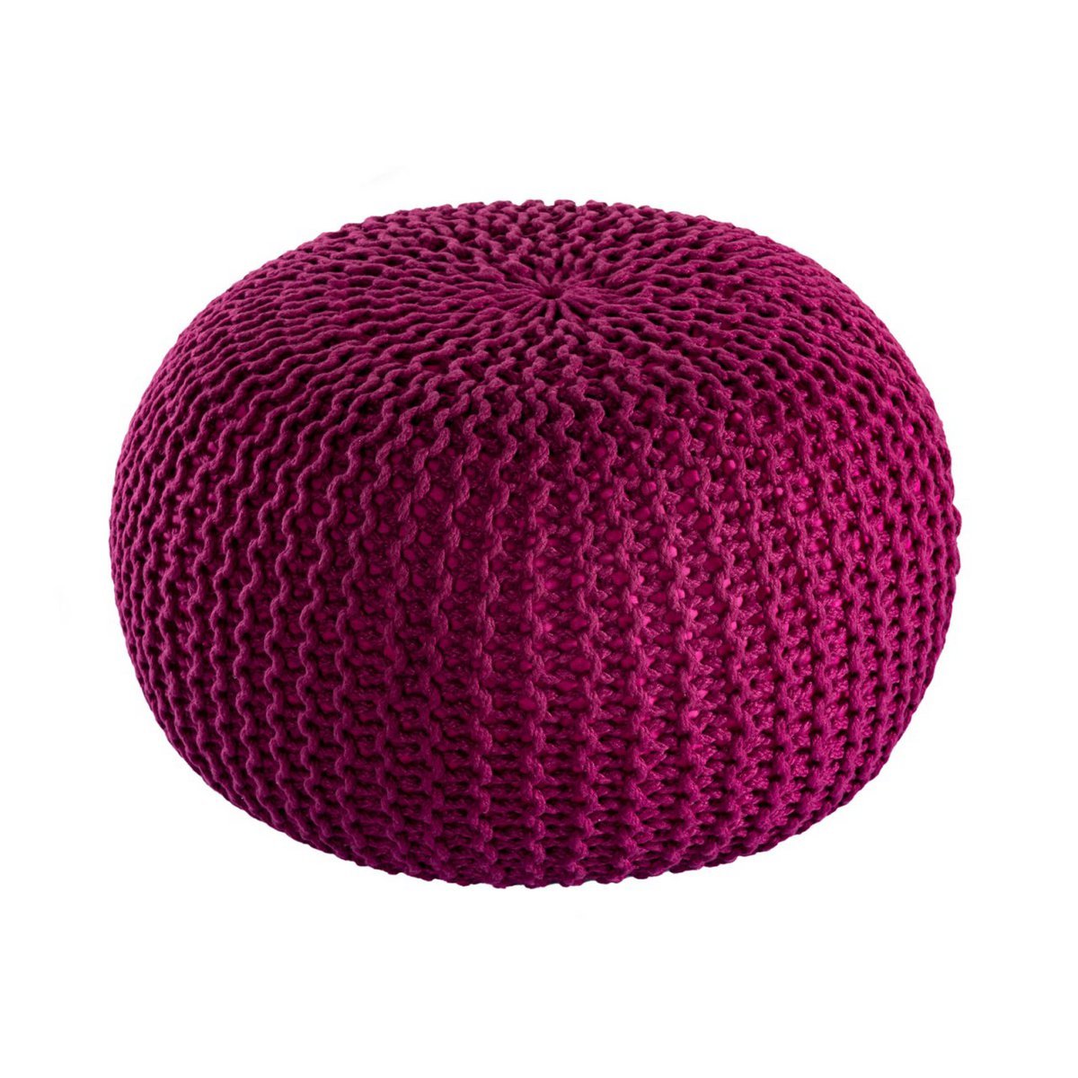 PREMIUM Pouf Sitzpouf Strickhocker Strickpuff Ø 55 cm Innen & Außen waschbar brillante Farben!