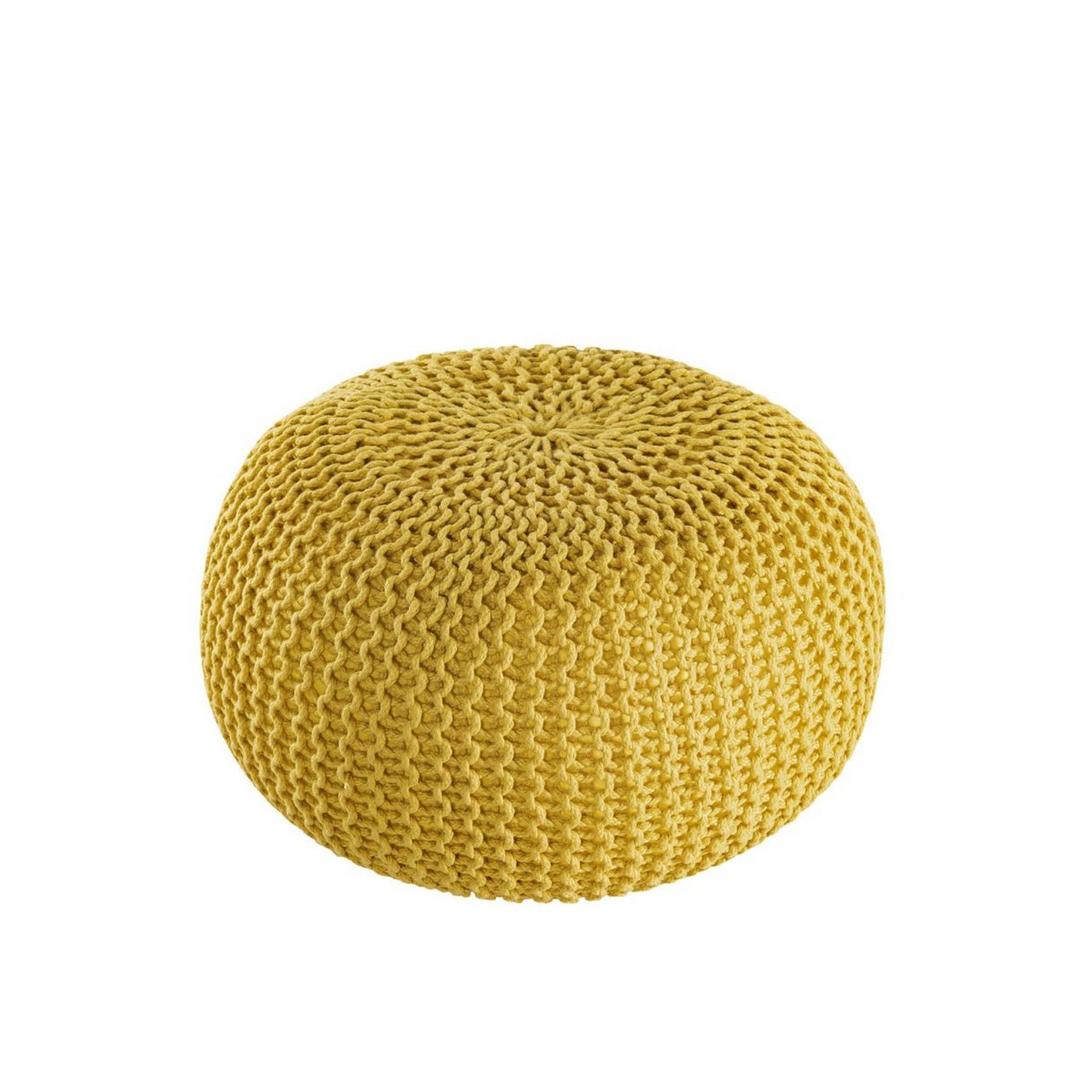 Pouf PREMIUM ø45cm Sitzhocker Strickpouf Innen Terrasse Pool Garten nachhaltig