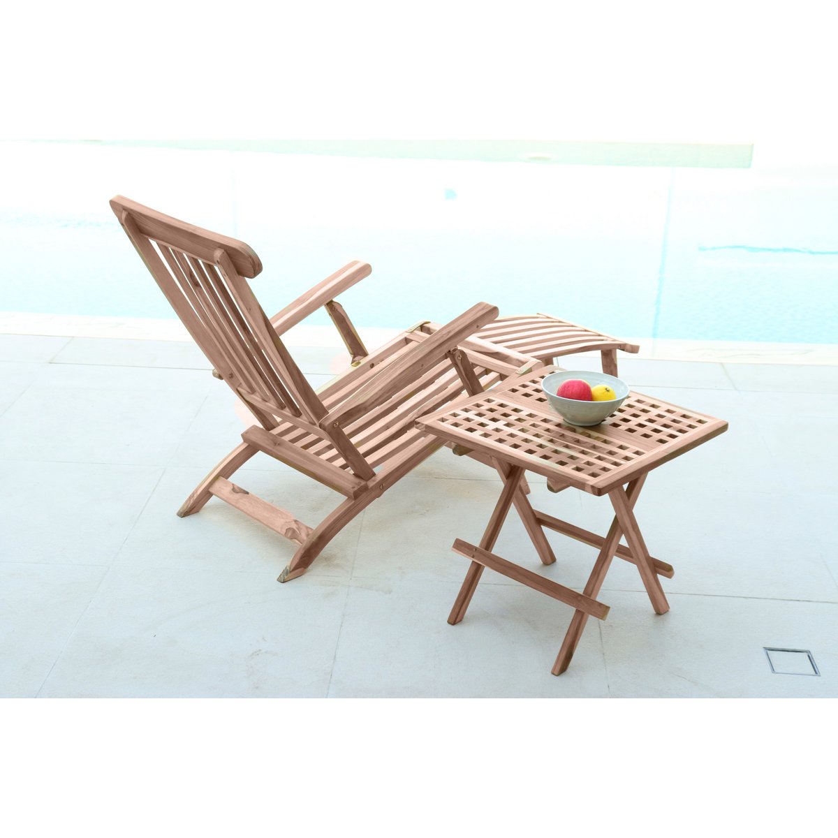 Outdoor Beistelltisch, 50x50 cm, Teakholz