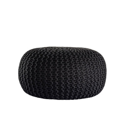 Pouf PREMIUM ø45cm Sitzhocker Strickpouf Innen Terrasse Pool Garten nachhaltig