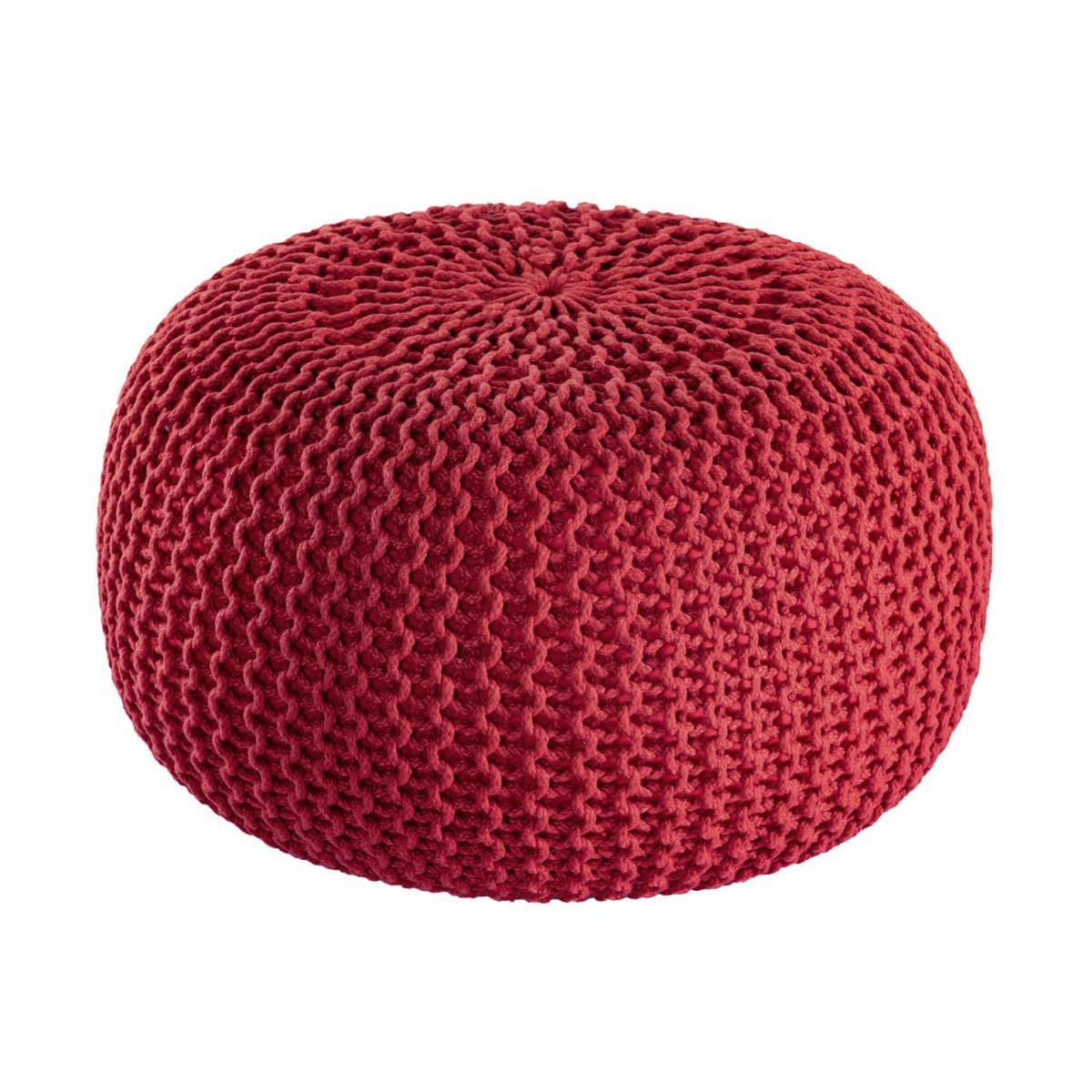 Sitzpouf ø55cm Pouf Strickhocker Strickpouf PREMIUM Innen Terrasse Pool Garten nachhaltig