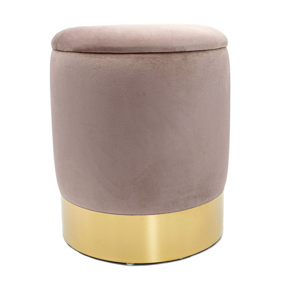 Samthocker Deko Hocker Samt Pouf Dekopouf Velour Hocker mit Stauraum u. Deckel Ø 31 H 38 cm