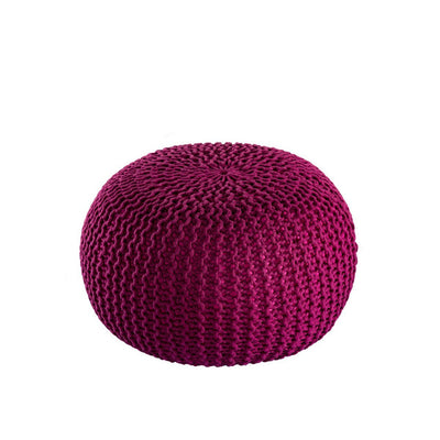 Pouf PREMIUM ø45cm Sitzhocker Strickpouf Innen Terrasse Pool Garten nachhaltig