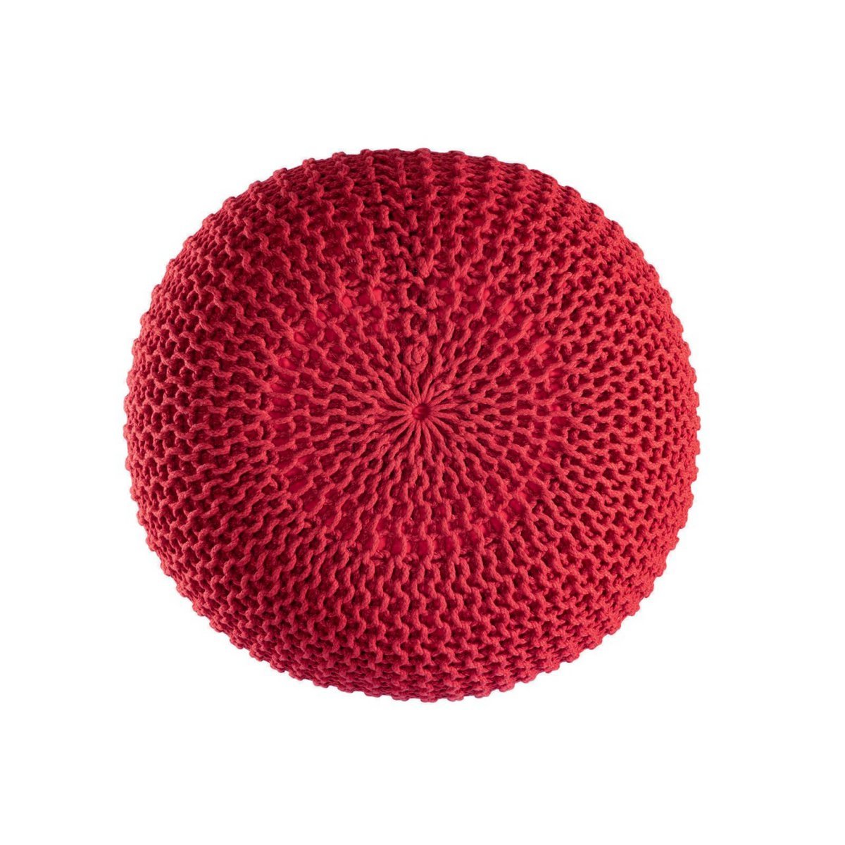 Sitzpouf ø55cm Pouf Strickhocker Strickpouf PREMIUM Innen Terrasse Pool Garten nachhaltig