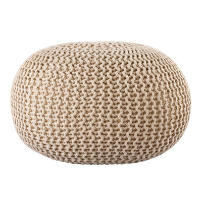 Sitzpouf ø55cm Pouf Strickhocker Strickpouf PREMIUM Innen Terrasse Pool Garten nachhaltig