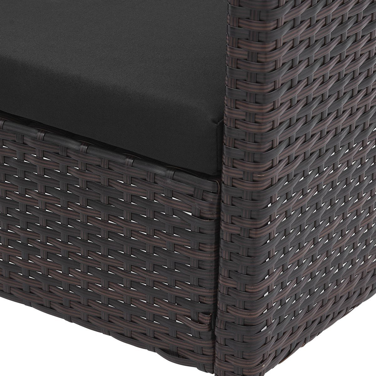 Rattan Sitzgruppe Vireo 5-tlg. Braun/Schwarz inkl. Sitzkissen Outdoor Polyrattan