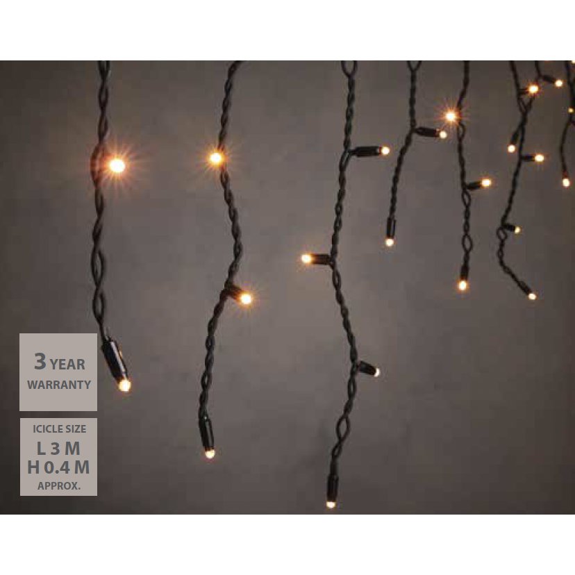 Connect XP Level Lichtvorhang mit 38 LED-Lichtern – L300 x H40 cm – Warmweiß