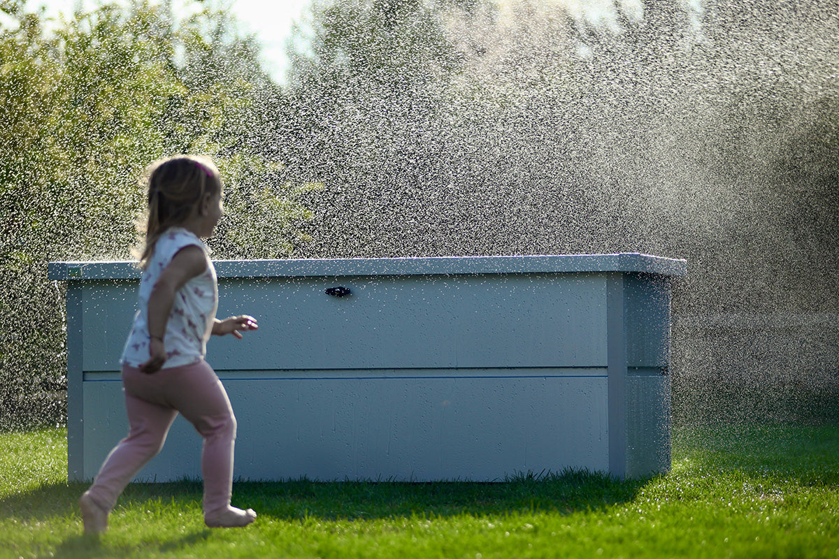 Gartenbox L Silber Metallic