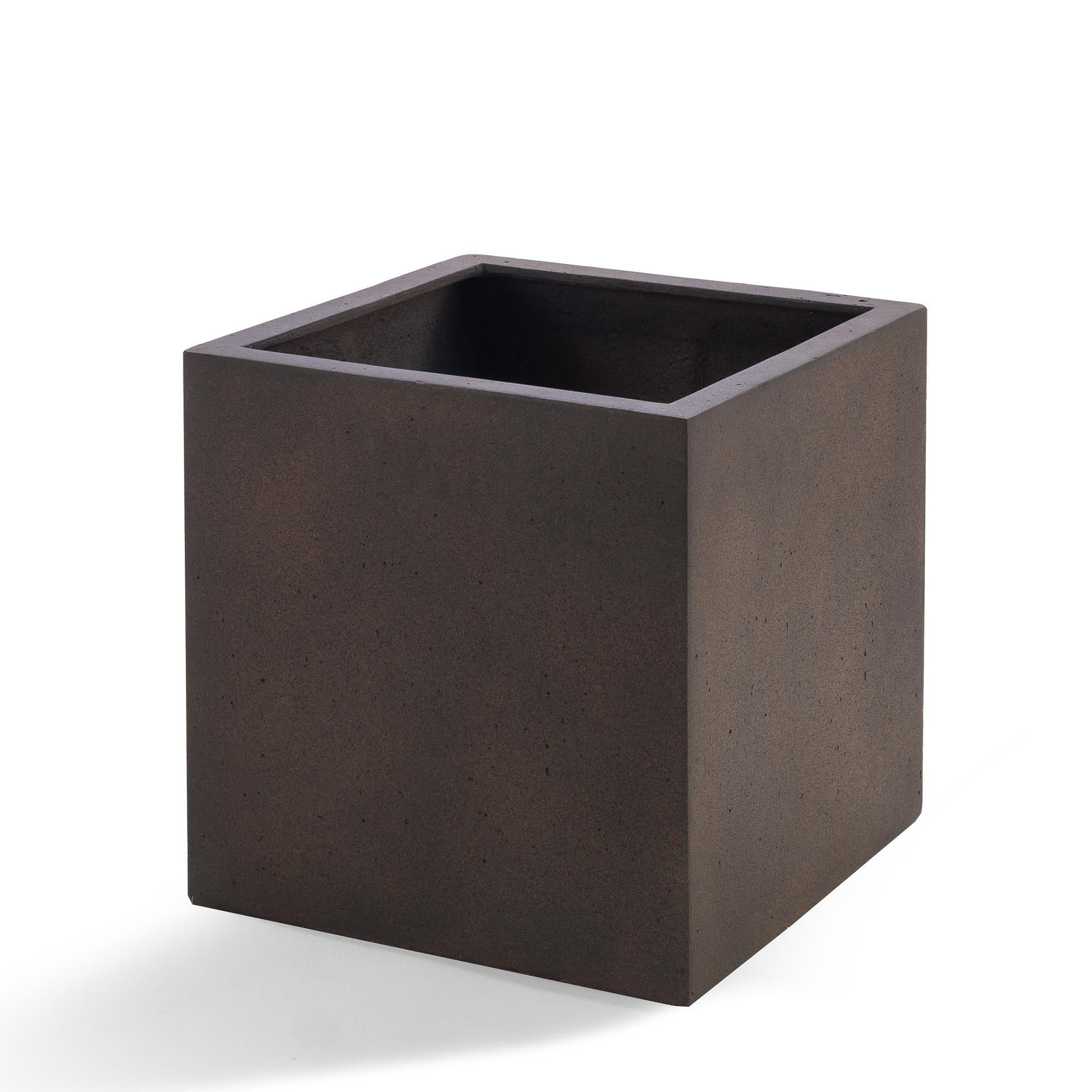 Topf Grigio Cube Rostiges Eisen - D50 x H50