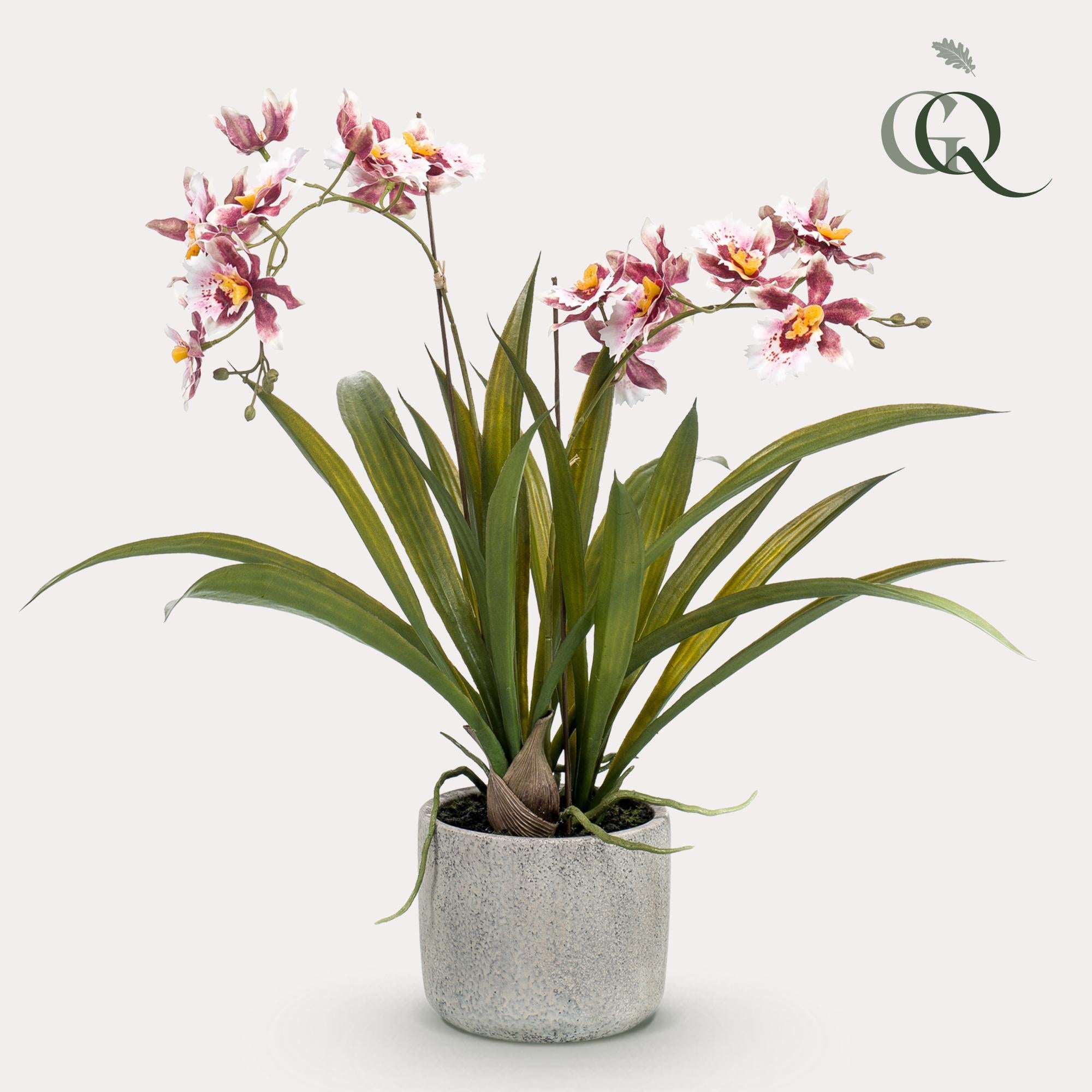 Kunstpflanze - Orchidee - Bordeaux - 45cm