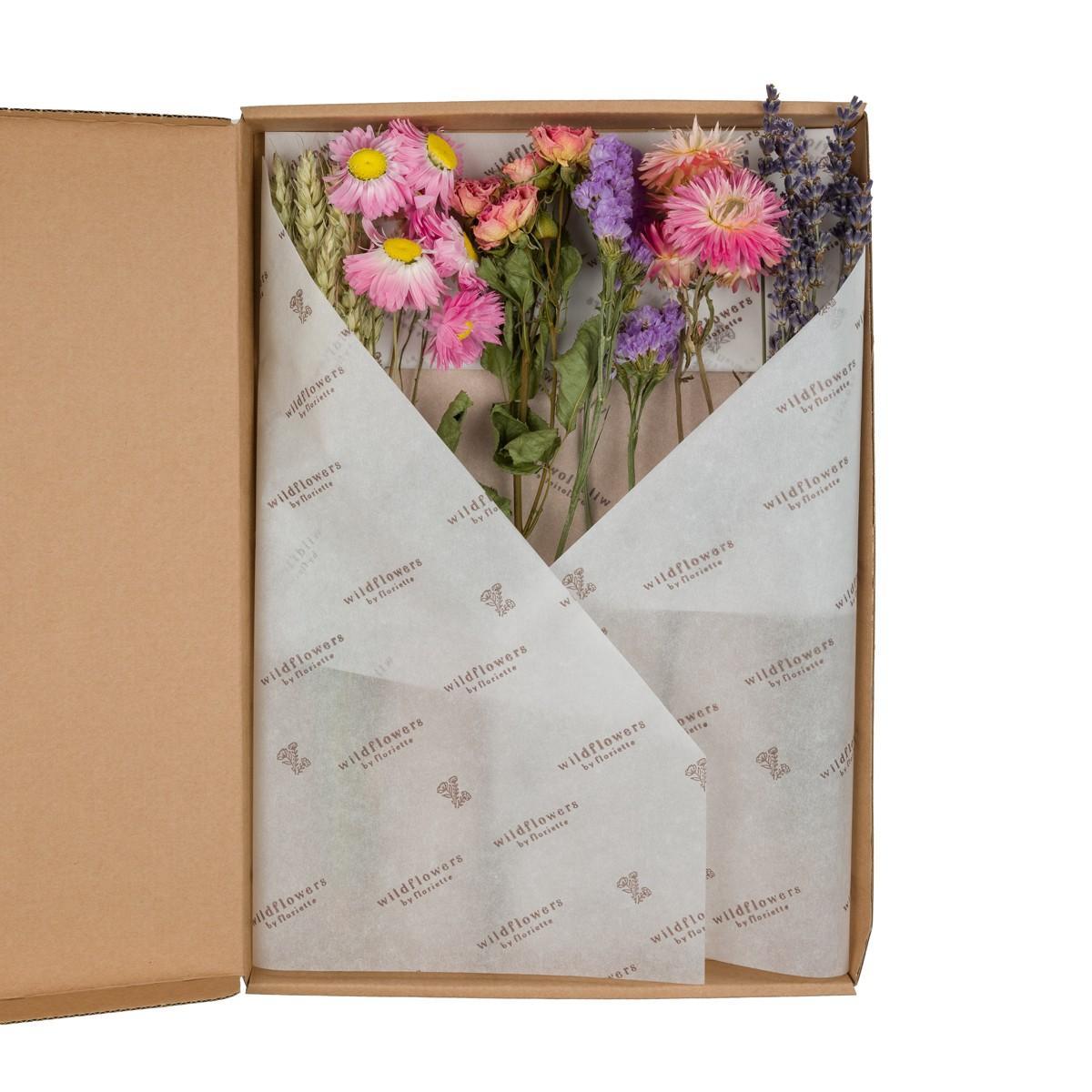 Getrocknete Blumen - Blumen im Briefkasten - Rosa - 5 Stück - ↕30cm