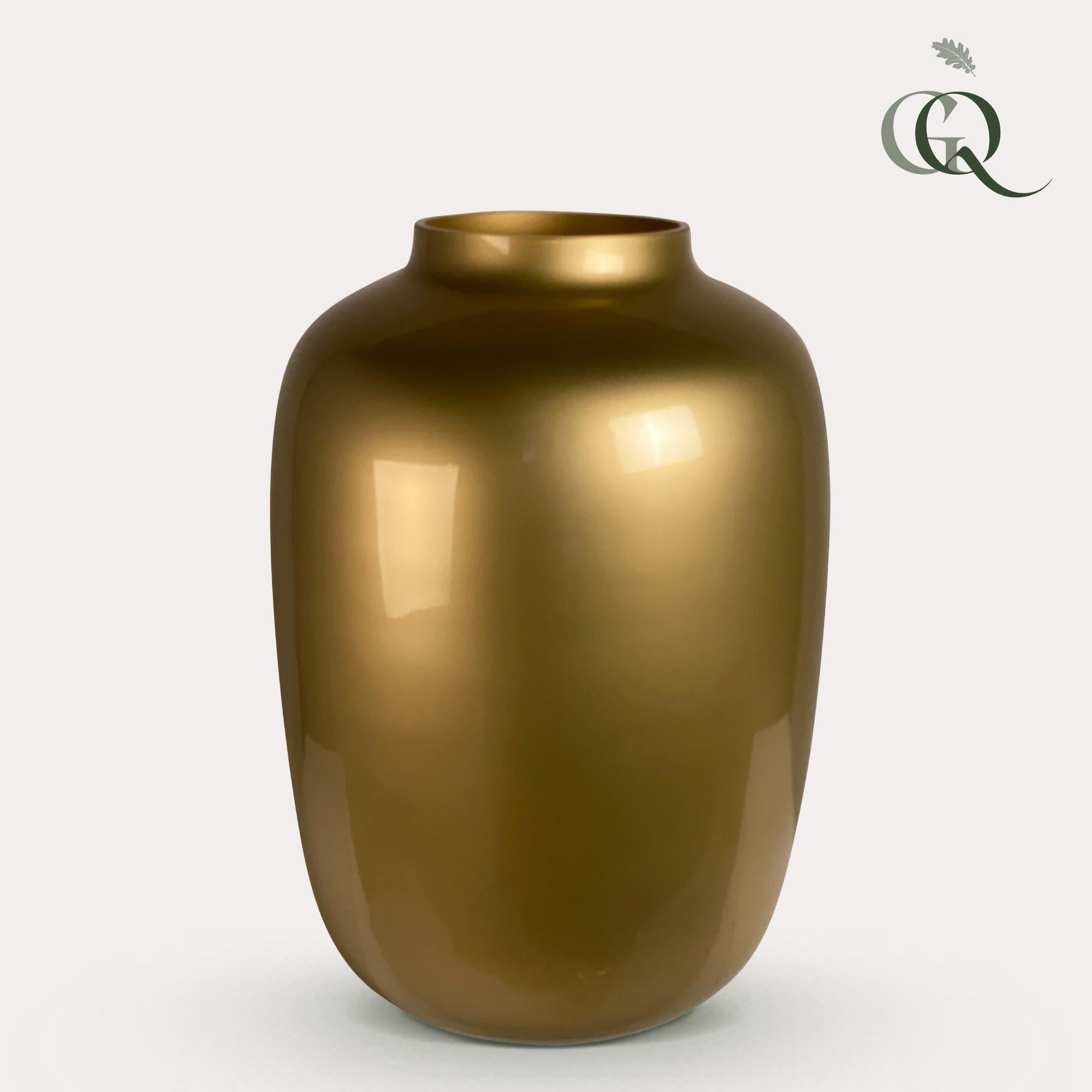 Vase aus Glas – M – H35 B25 – Artic – Gold